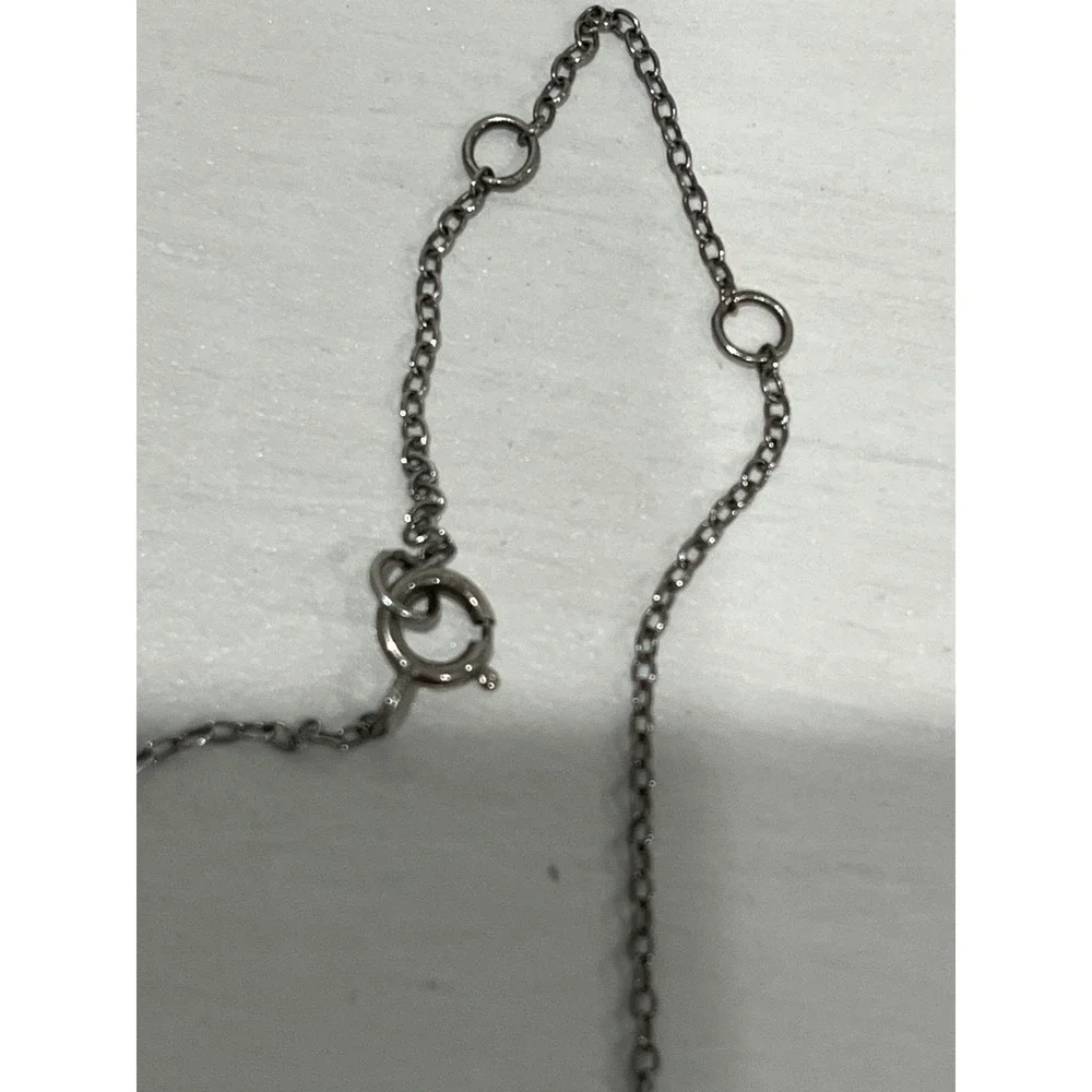 Silver‎ Tone Chain Necklace anklet Set Cubic Zirconia Sparkle with gift bag